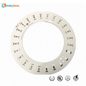 Cheapest Factory 1 Oz 1.6mm 6 Layer Rigid Pcb - White Solder Mask And Round Shape Aluminum PCB Board Manufacturer – KingSong
